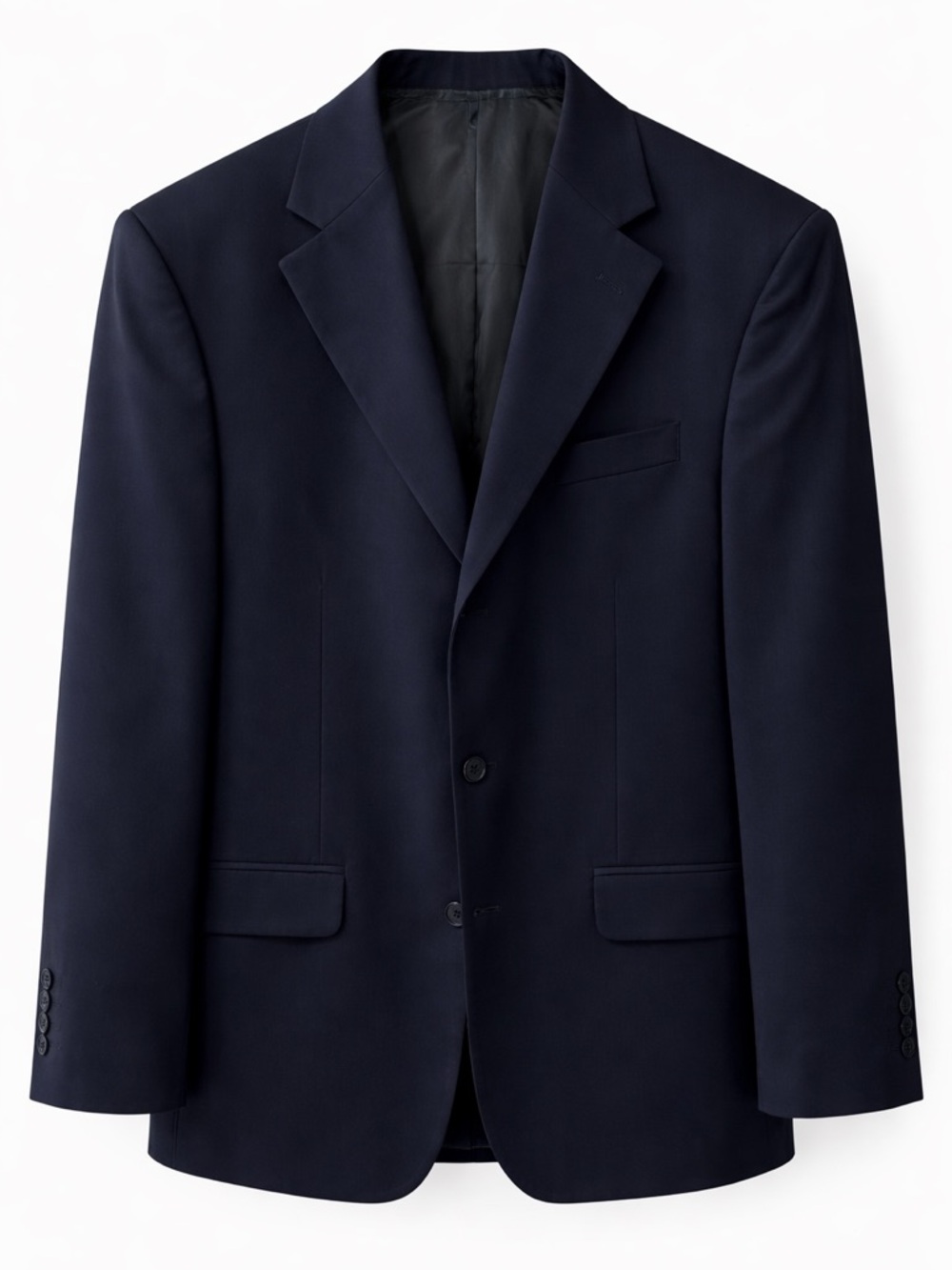 Stafford Navy Blue Single-Breasted Blazer